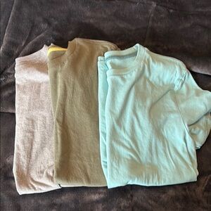 Lot of 3 plain boys large tees